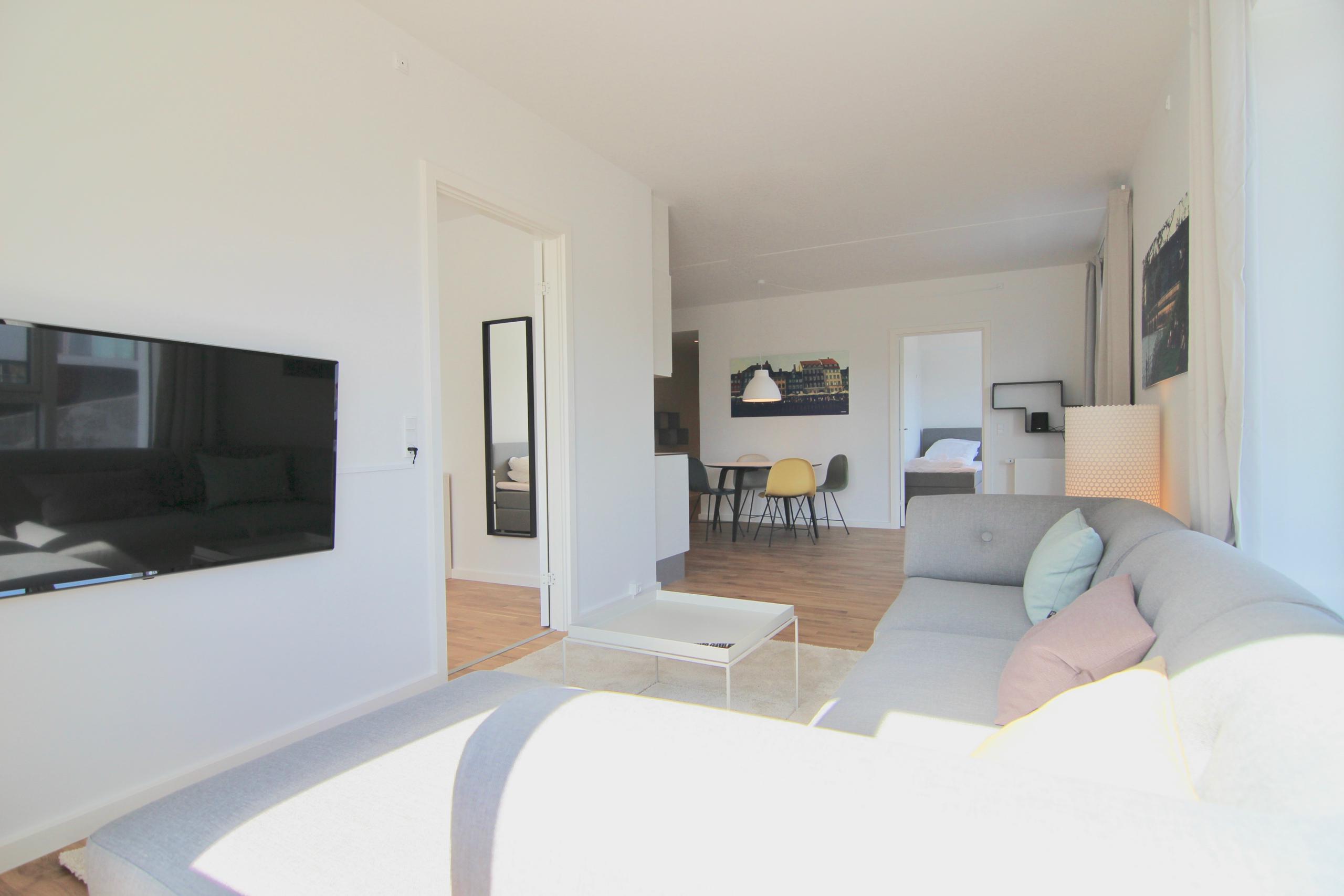 2-BR apartment with balconies in Ørestaden